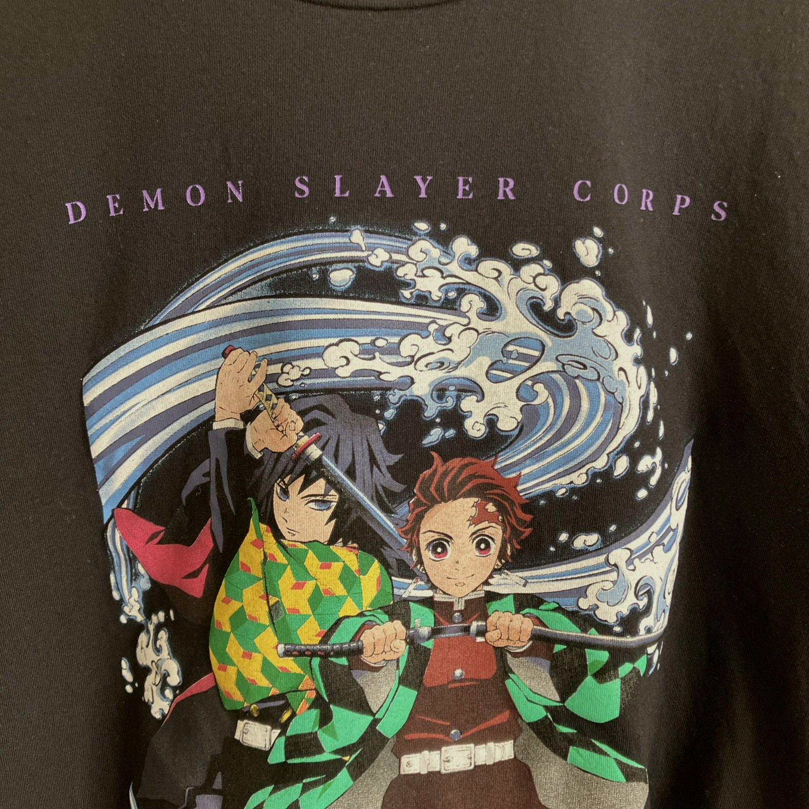 Demon Slayer Corps Graphic Tee Unisex XL Black Short Sleeve Stretch Cotton gallery