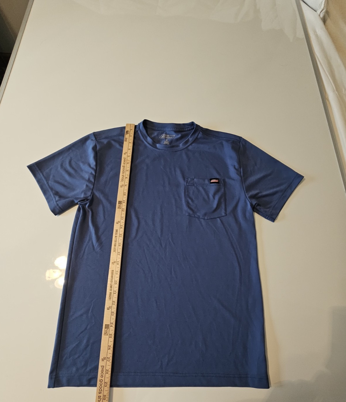 Genuine Dickies Men's Performance Pocket T-Shirt Blue Size Medium M Short Sleeve gallery