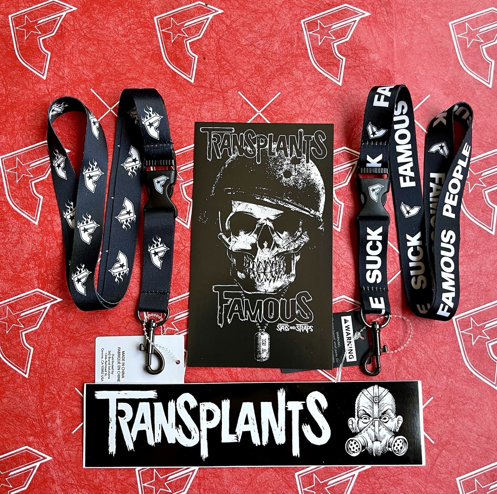 Transplants Famous Stars & Straps Stickers And Lanyard Set Travis Barker gallery