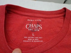 Chaps Easy Care T-Shirt Size Large Red