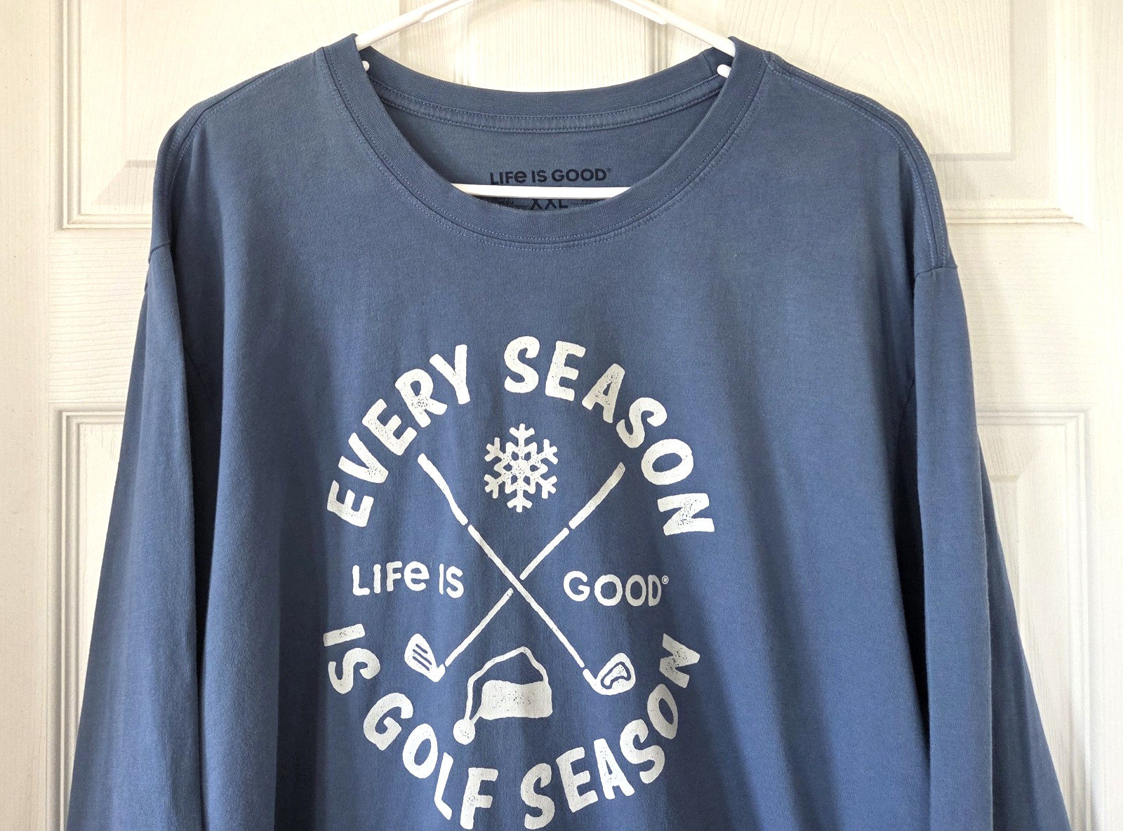 LIFE IS GOOD Men's Blue Crusher T-Shirt Every Season Is Golf Season Size XXL gallery