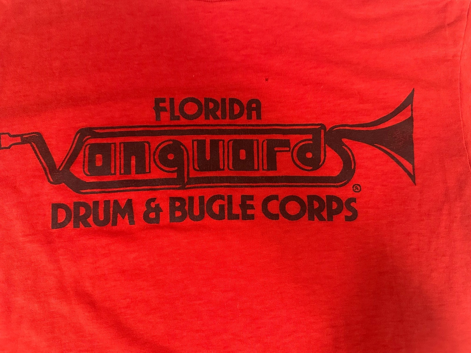 Vintage 70s Florida Vanguard Drum Bugle Corp T Shirt Mens size unknown gallery