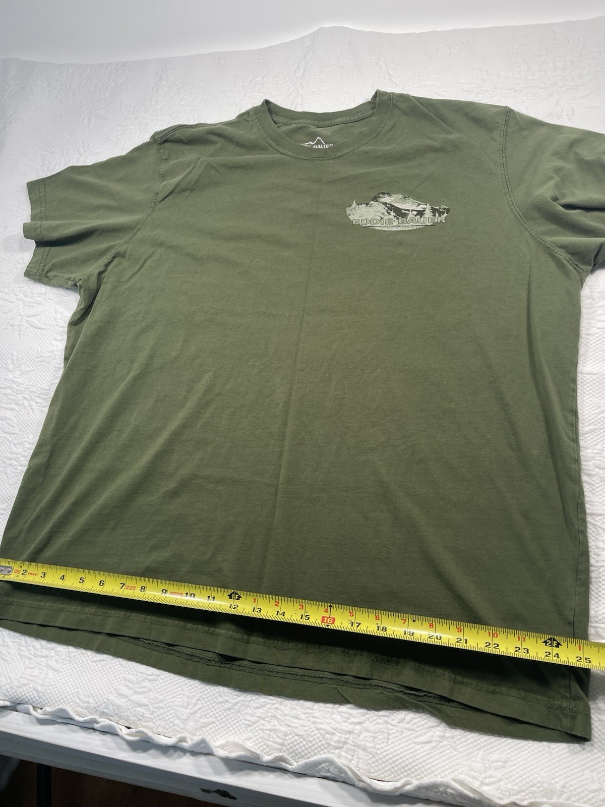 Eddie Bauer Men's Green Graphic Logo Knit Crew Neck Short Sleeve XXL T-Shirt gallery
