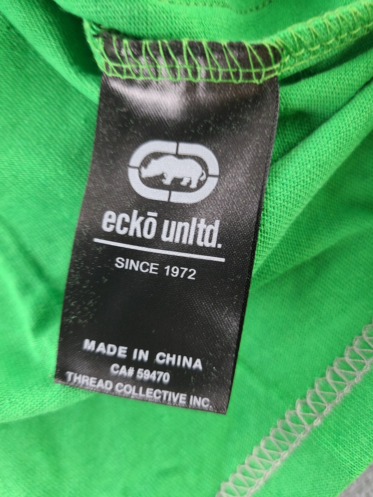 ECKO Unltd. Men's Color Block Graphic Tee Green/Grey Size Large New With Tags gallery