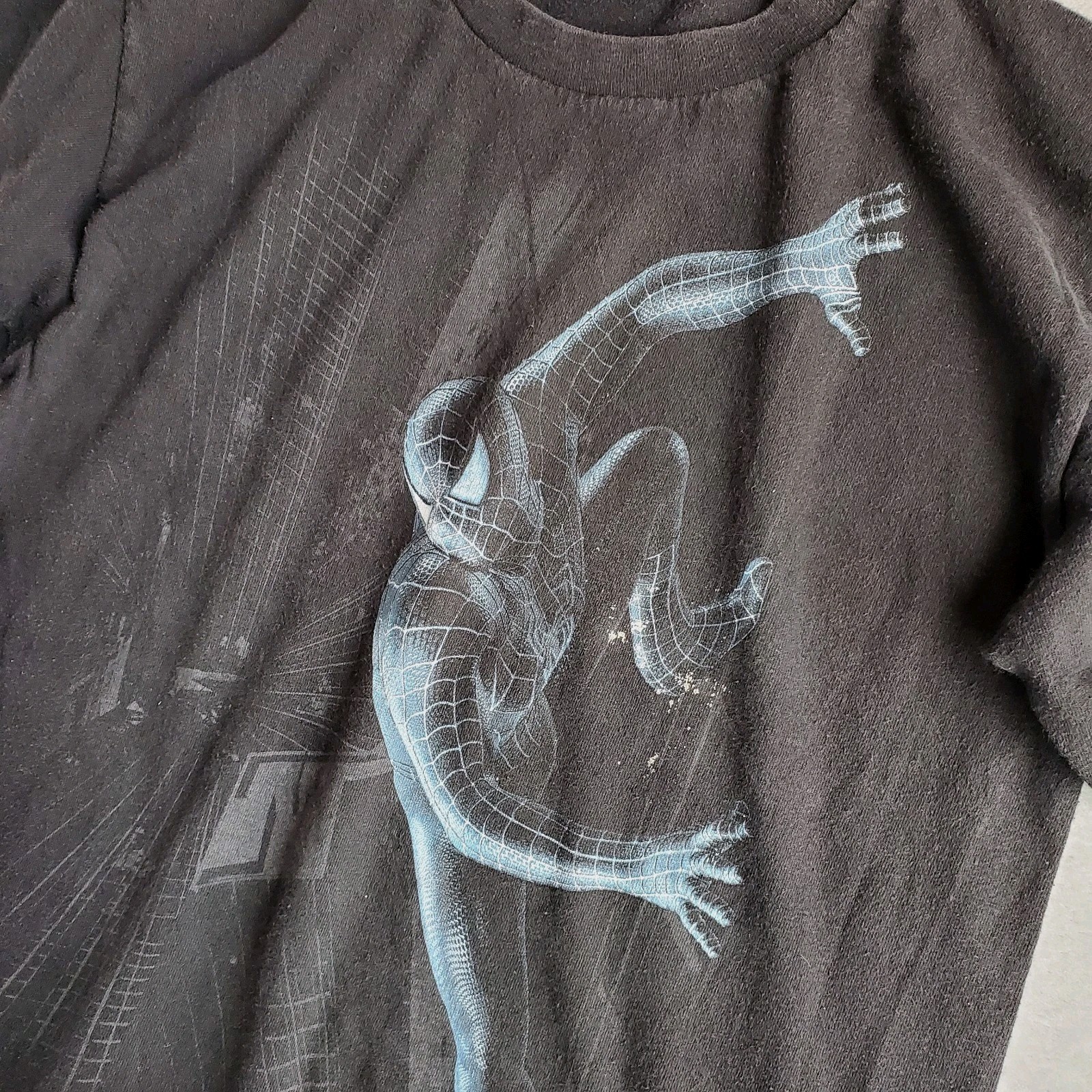 Spiderman 3 Movie Promo Shirt Vintage 2007 Black Suit Symbiote Venom Mens L gallery