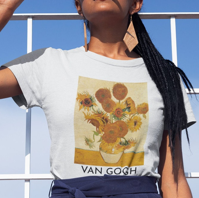 Vincent van Gogh – Sunflowers T-Shirt – Aesthetic Art T-shirt Unisex Tee