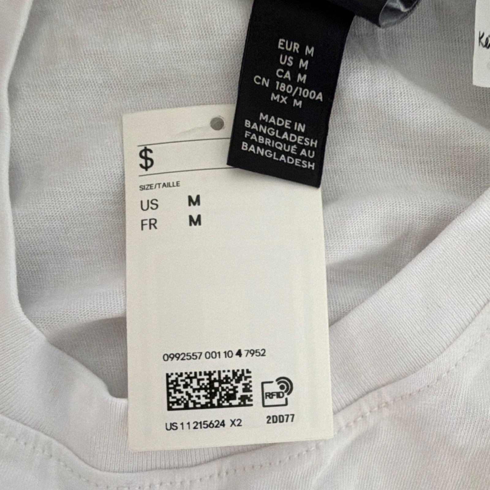 H&M x Keith Haring White Graphic Long Sleeve Regular Fit Tee M Cotton Crew gallery