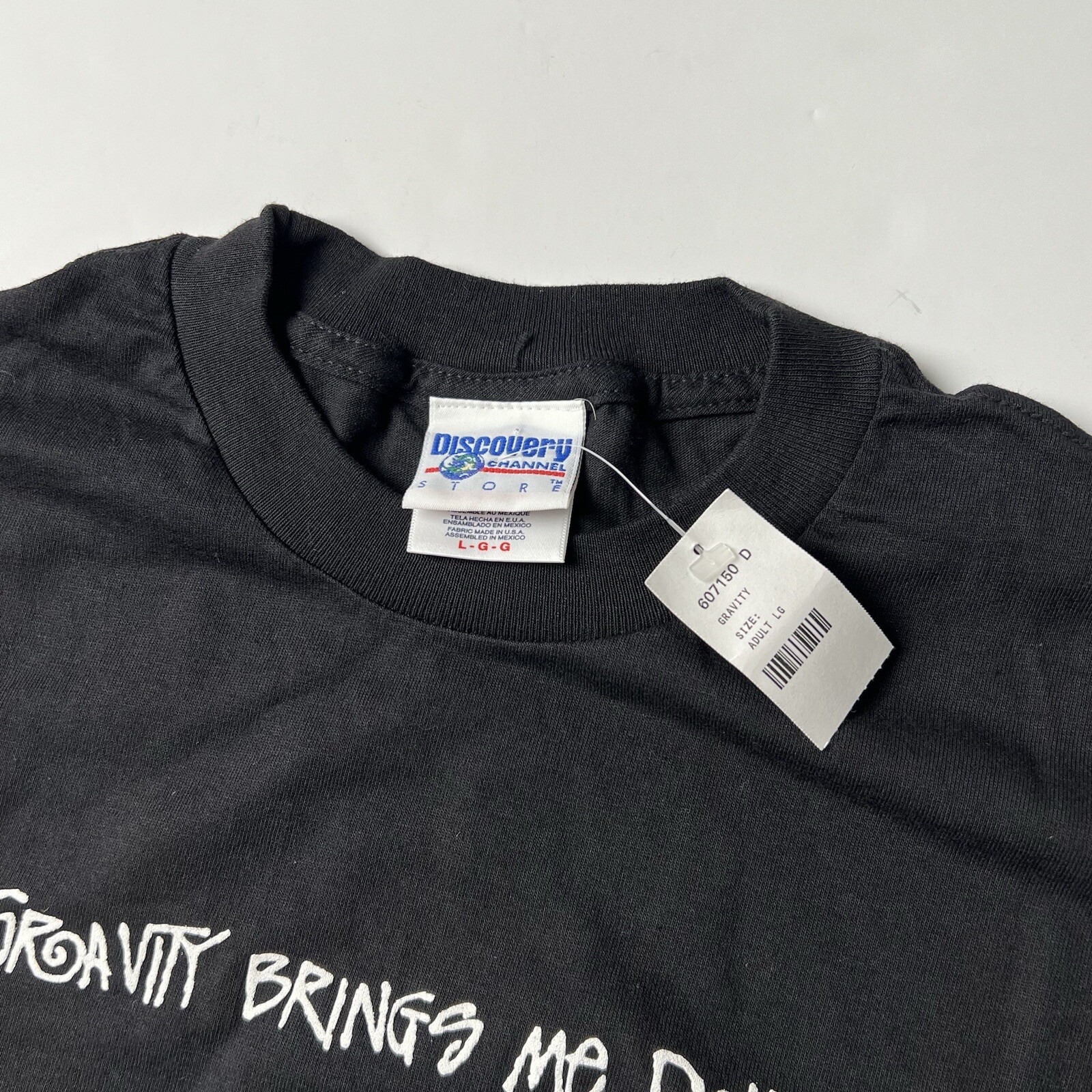 Vintage 2001 Trevco Gravity Brings Me Down Discovery Channel T-Shirt Large gallery