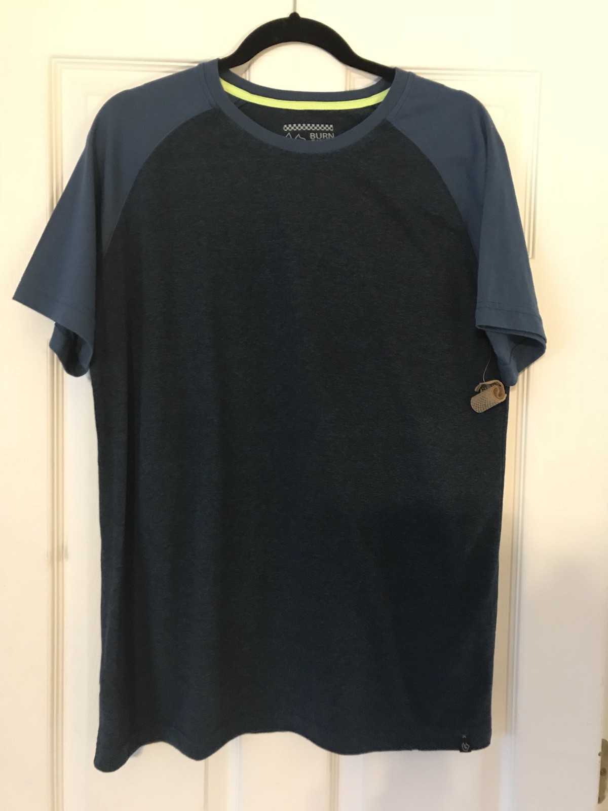 NWT Men’s Tee Blue BURN SIDE Casual Gym Exercise T-Shirt Top Shirt L Large NEW