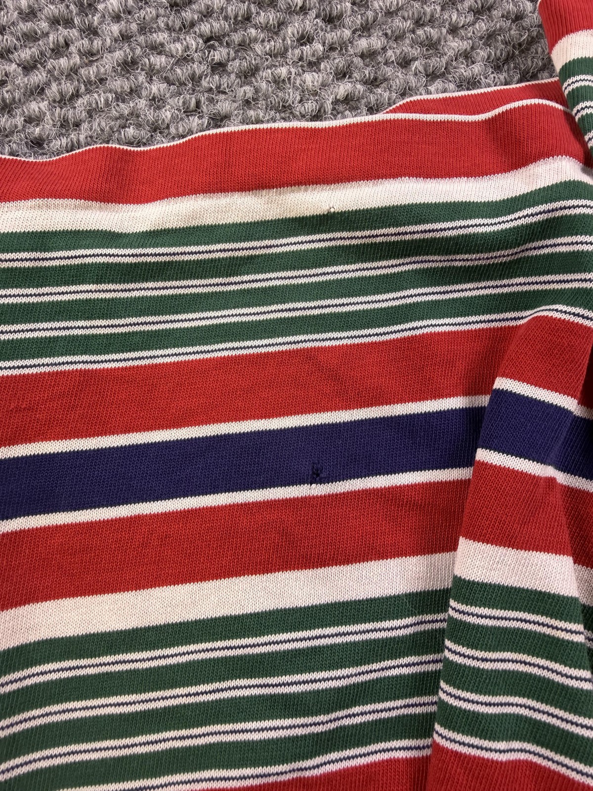Polo Ralph Lauren Shirt Mens Large Multicolor Striped Cotton Tee Crewneck gallery