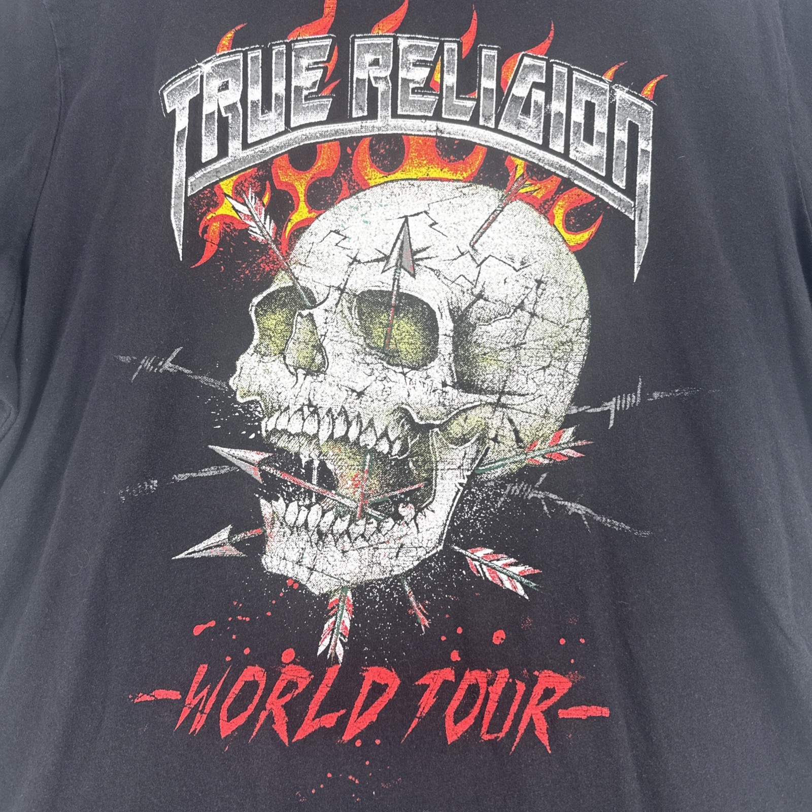 True Religion - World Tour- Skull Tee Shirt Men’s XXL 100% Cotton gallery