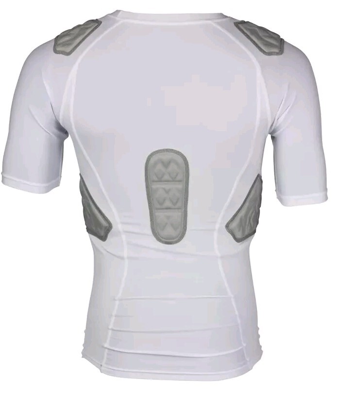 Schutt Size S Integrated Padded Men's Shirt White NWT #W6 gallery