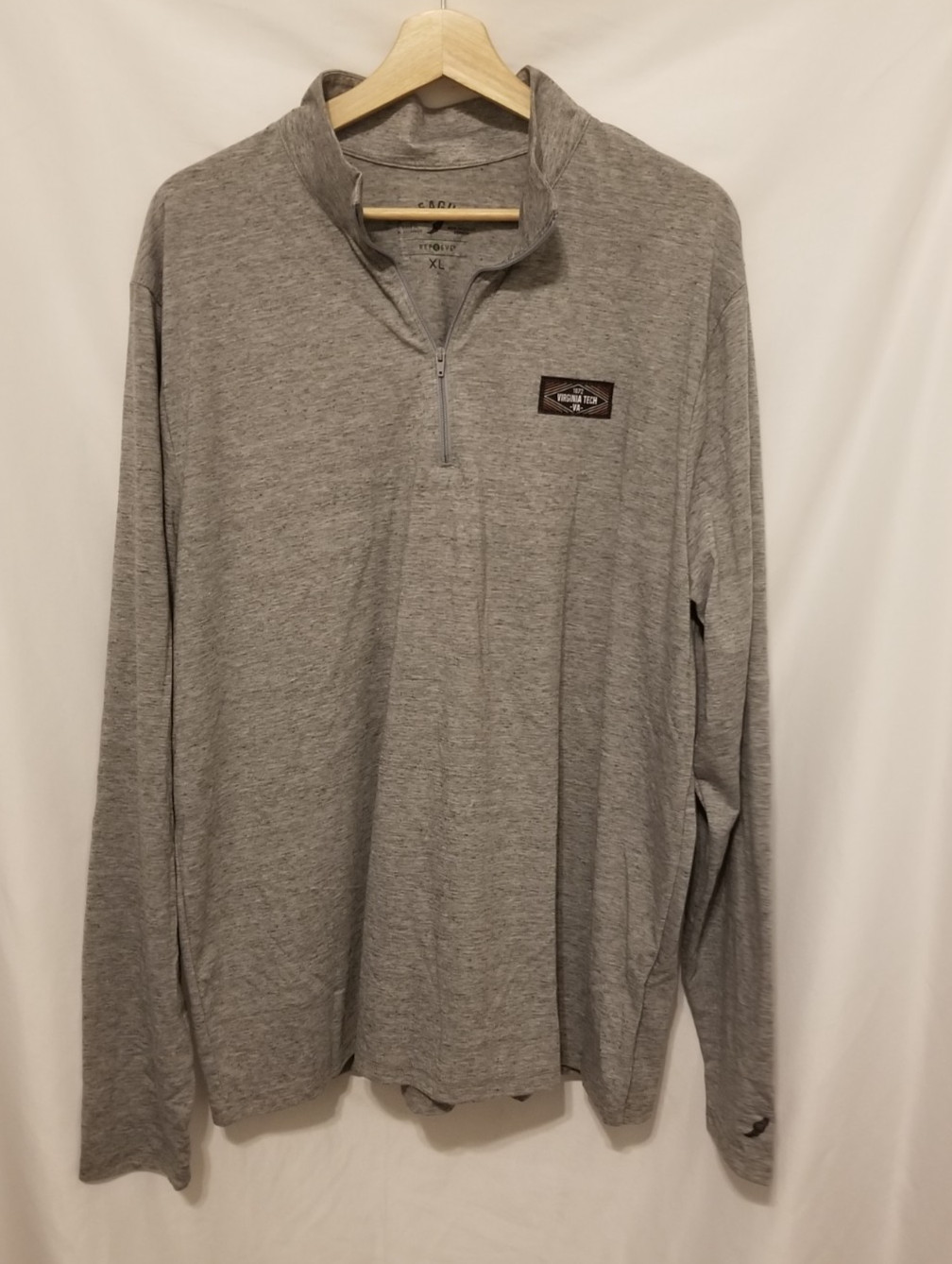 LEAGUE 91 Virginia Tech 1/4 Zip Pullover Men XL Gray Athletic gallery