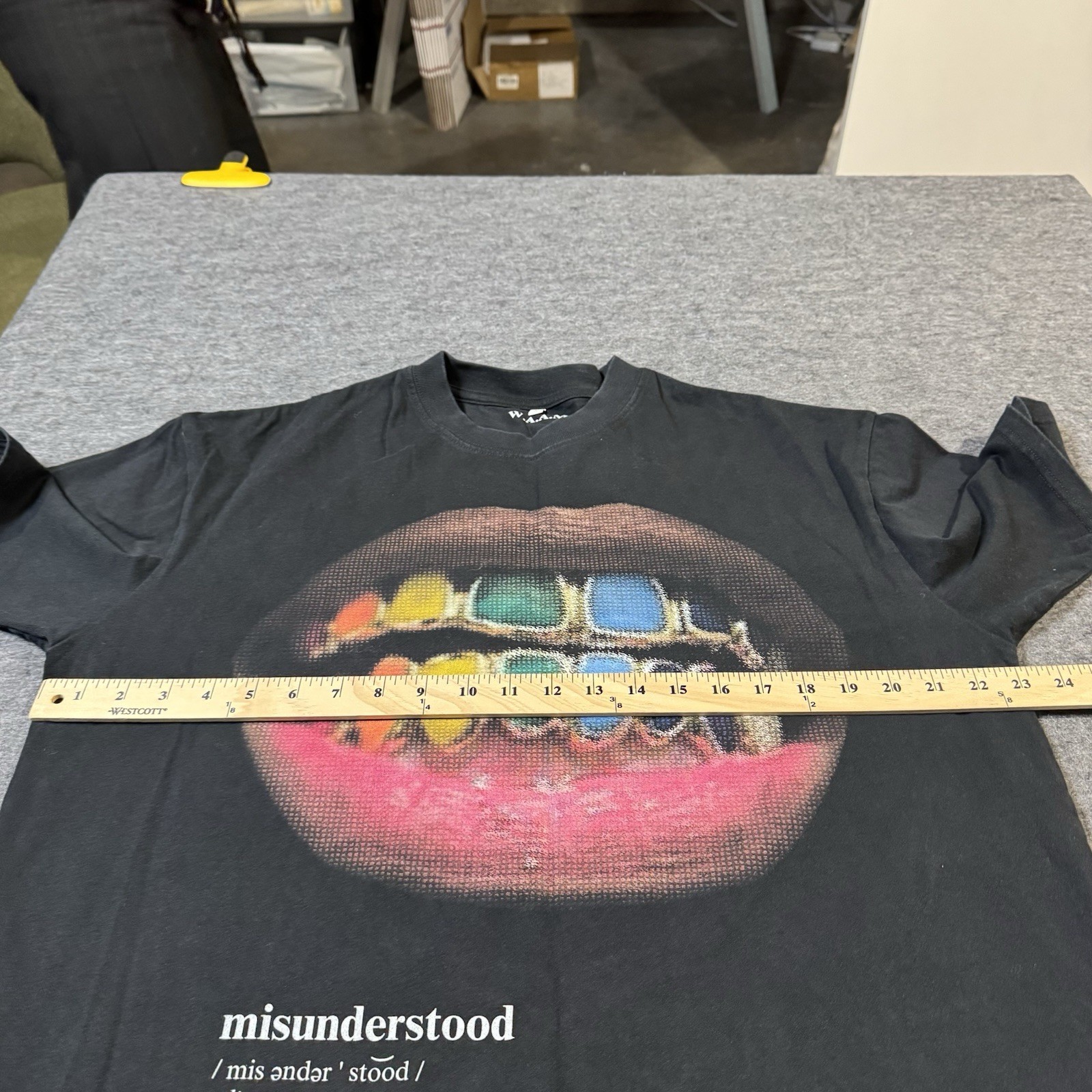 W.A.A.M Misunderstood Grillz Boxy Tshirt Mens M Streetwear Grunge Designer City gallery