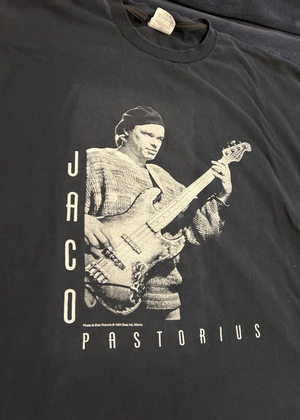 Vintage 2000s Jaco Pastorius Shirt Tee XXXL Gear Inc Jazz Bass Y2K Miles Davis gallery