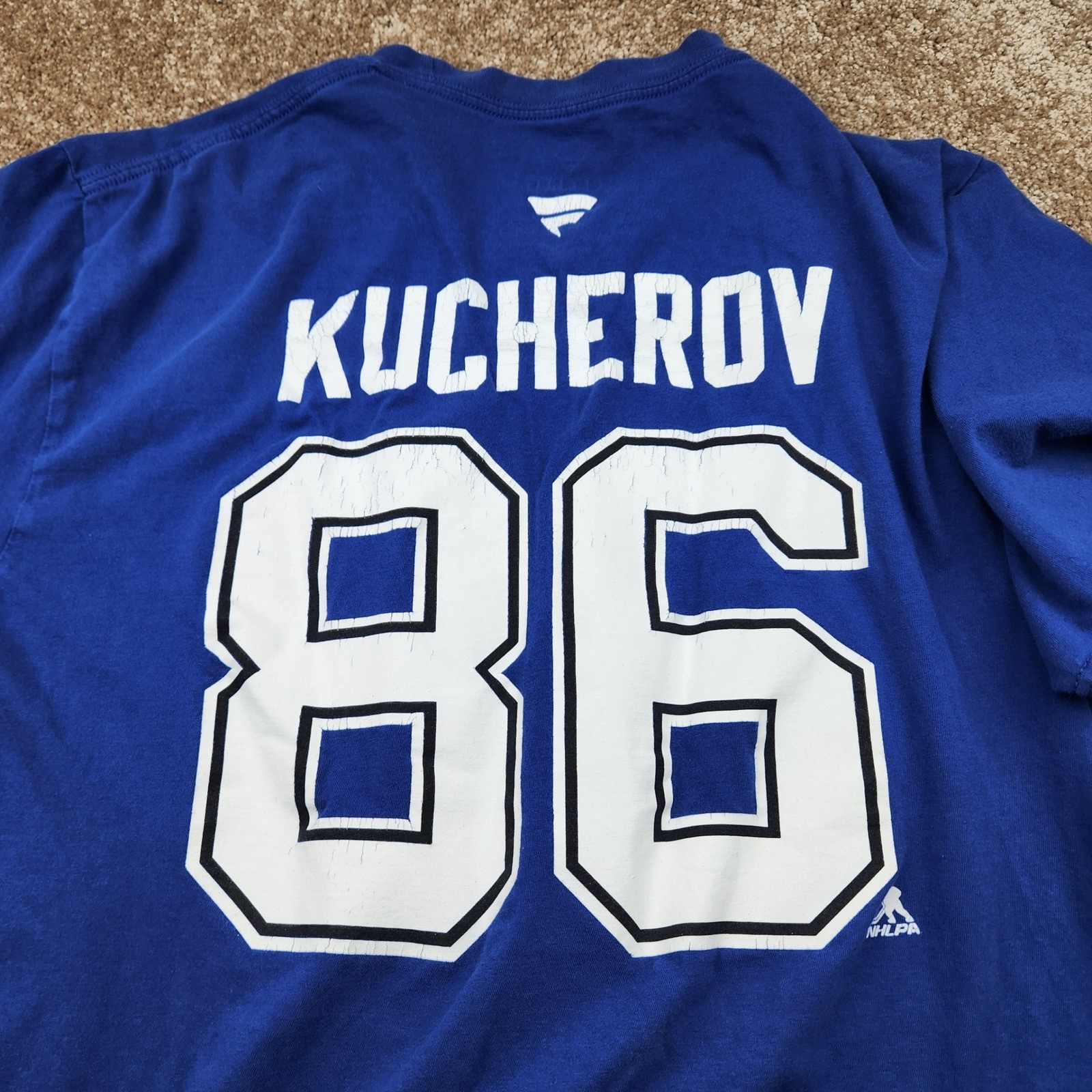 Fanatics Tampa Bay Lightning Nikita Kucherov 86 NHL T-Shirt Blue Mens Large gallery