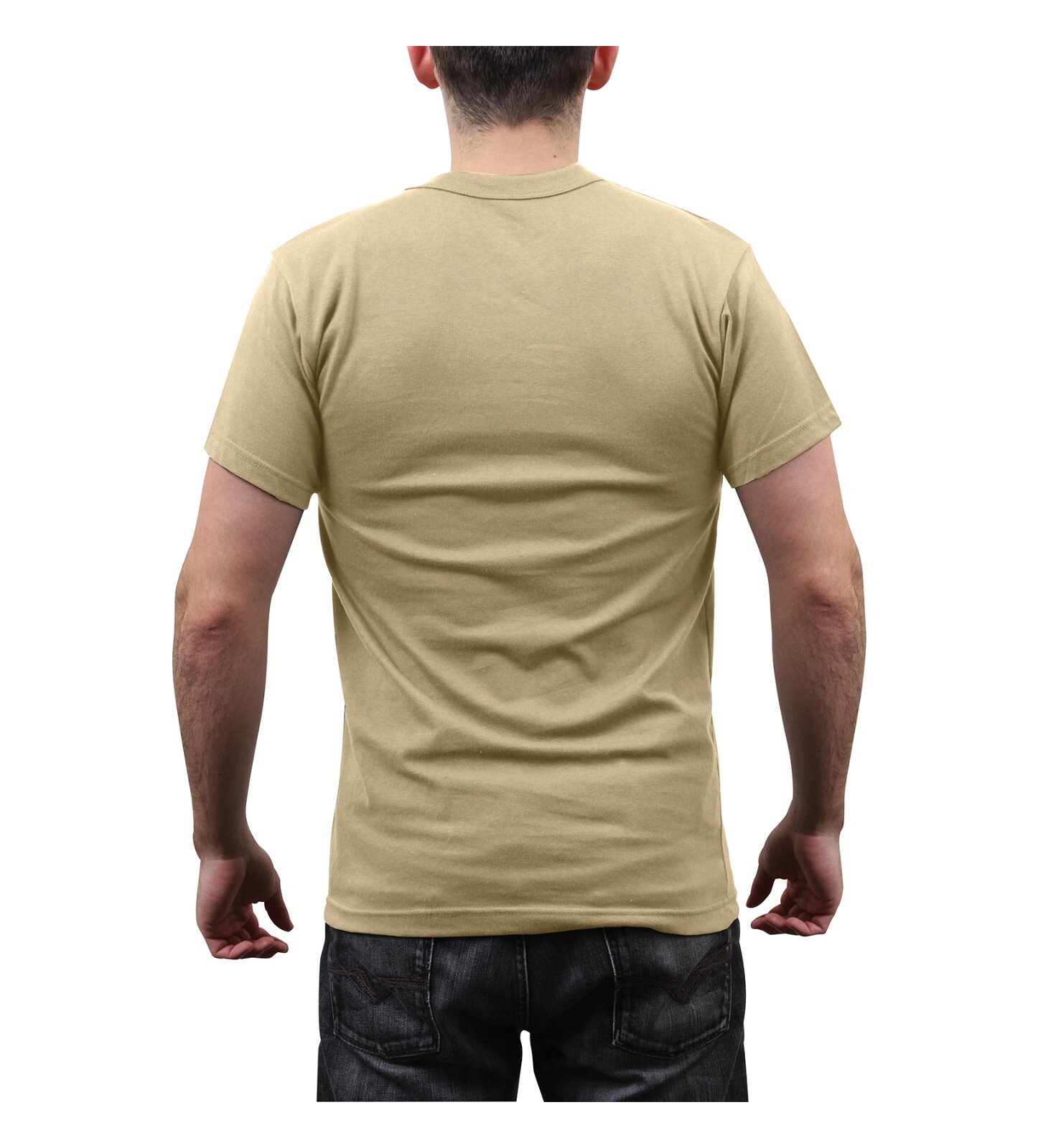 Rothco Thin Blue Line T-Shirt - Desert Sand TBL American Flag Casual Tee Shirt gallery