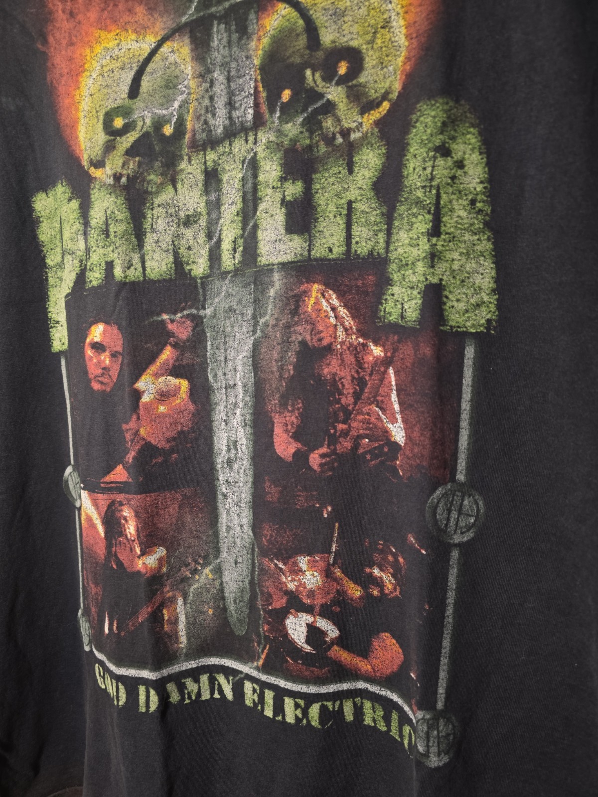 Vintage Distressed Pantera God Damn Electric Sleeveless T-Shirt gallery