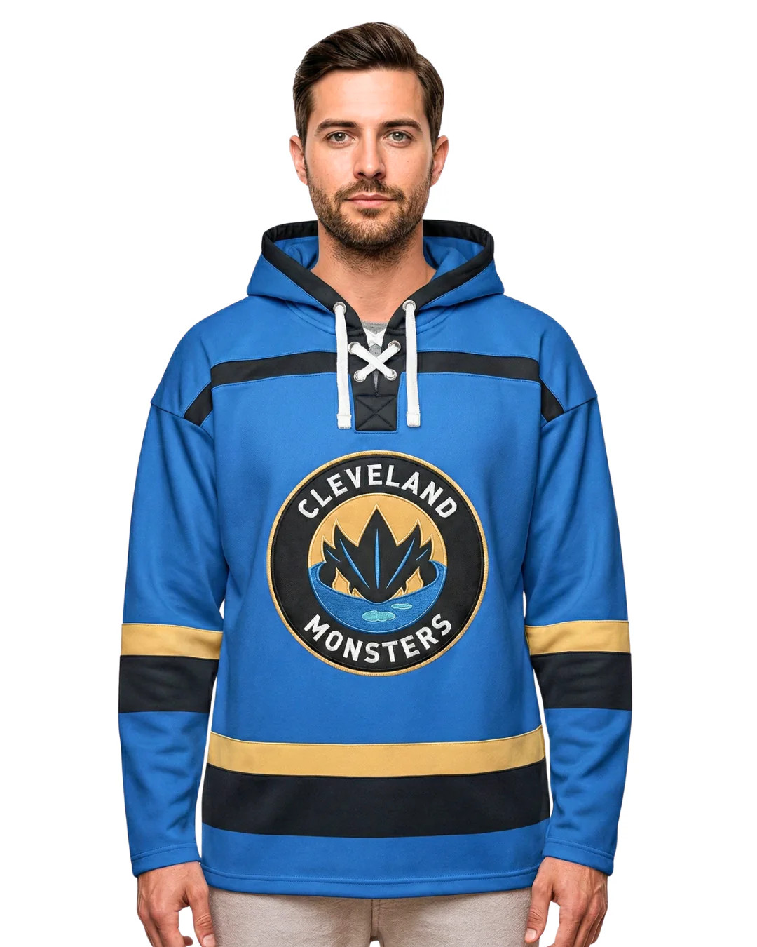Cleveland Monsters AHL Hockey Embroidered Lace Hoodie gallery