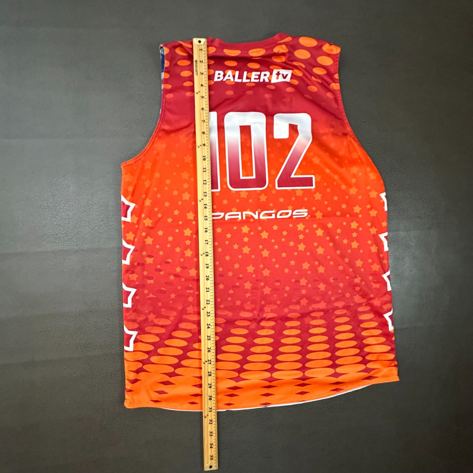 Pangos All American Camp Basketball Jersey Mens XL Blue Red Reversible Baller TV gallery