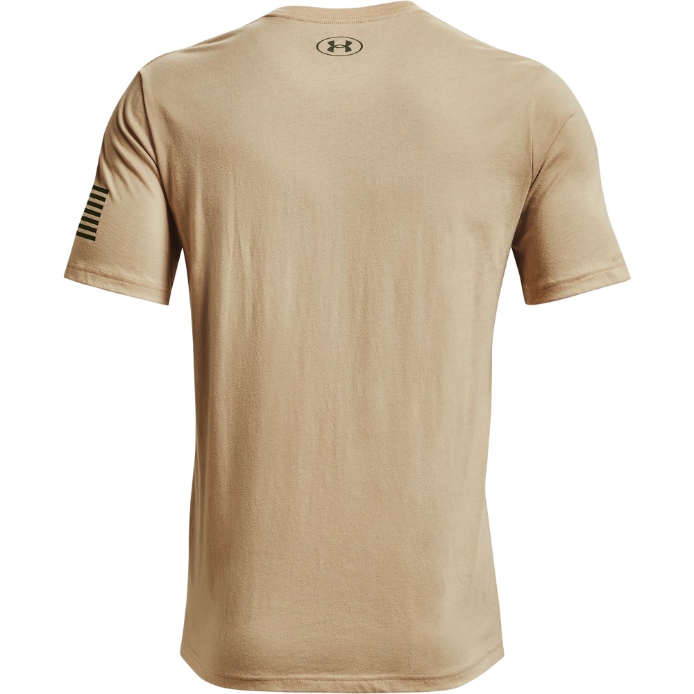 Under Armour 1370811 Men's UA Freedom Logo T-Shirt, Desert Sand, Small gallery