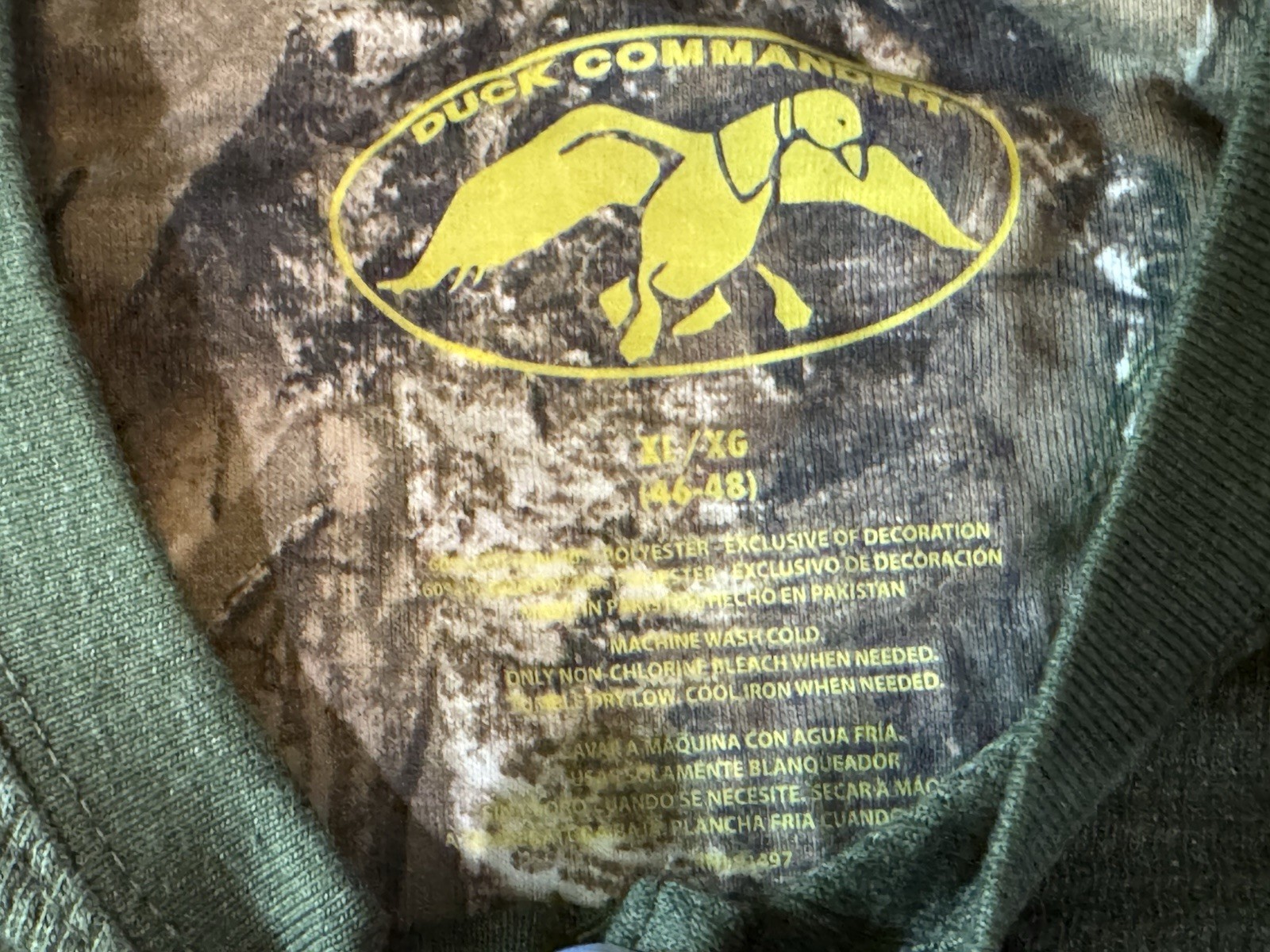 Duck Commander Shirt XL Mens Medium Henley Waffle Knit Casual Green gallery