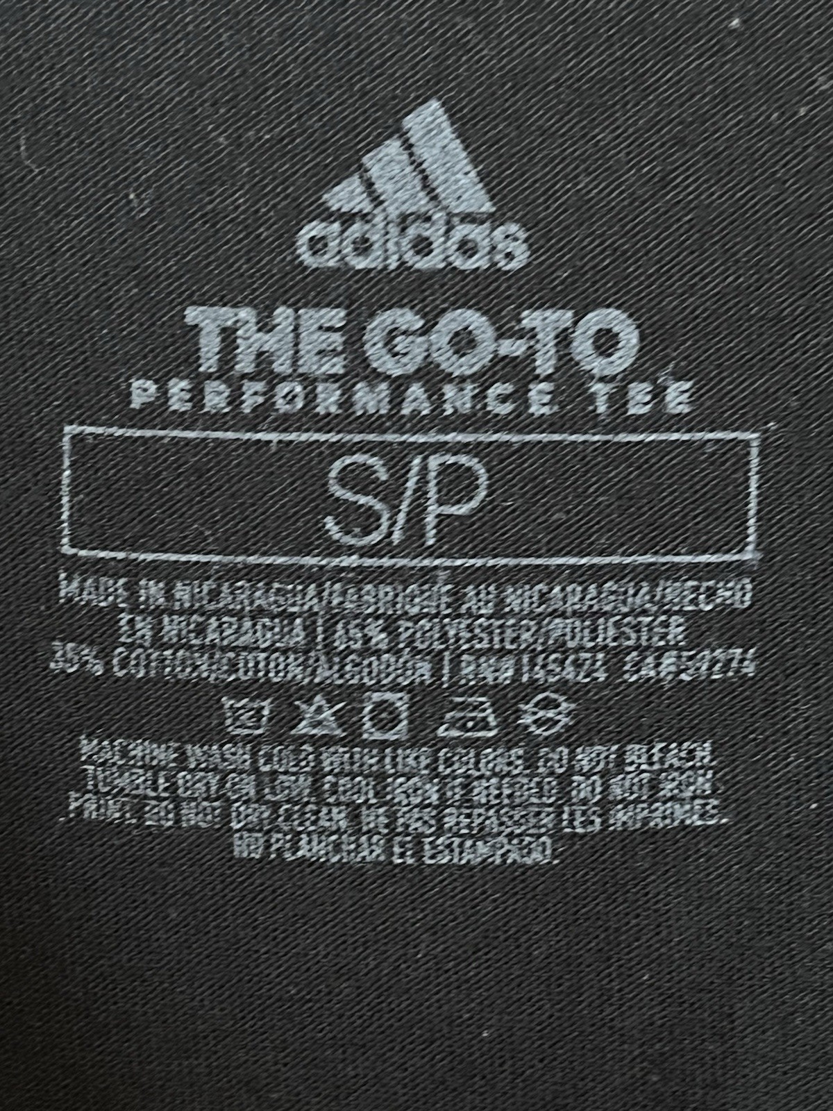 Adidas T Shirt Men's Size S The Go-To Performance Black White Crew Neck Athletic gallery