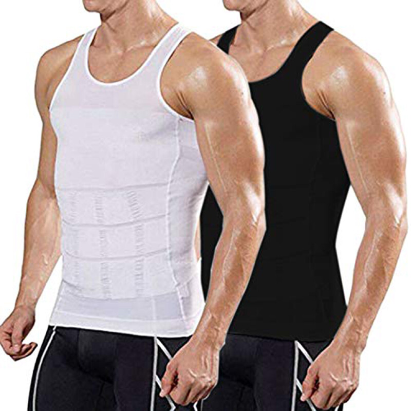 Gym Exercise Mens Vest Tops Slimming Body Shaper Corset Abdomen Compression
