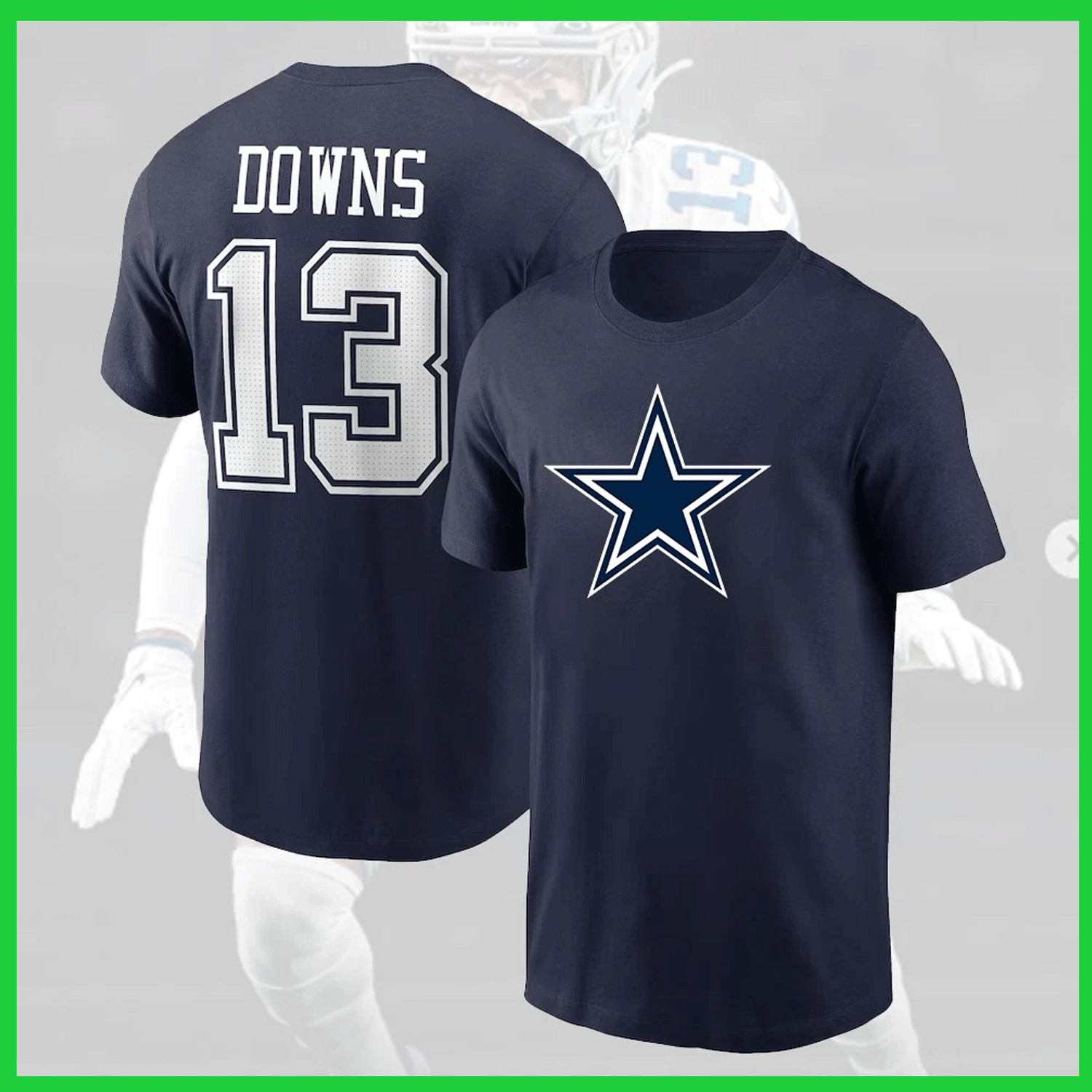 HOT - Caleb #13 Downs Dall@s Cowb0ys 2026 Player Name & Number Logo S-3XL gallery