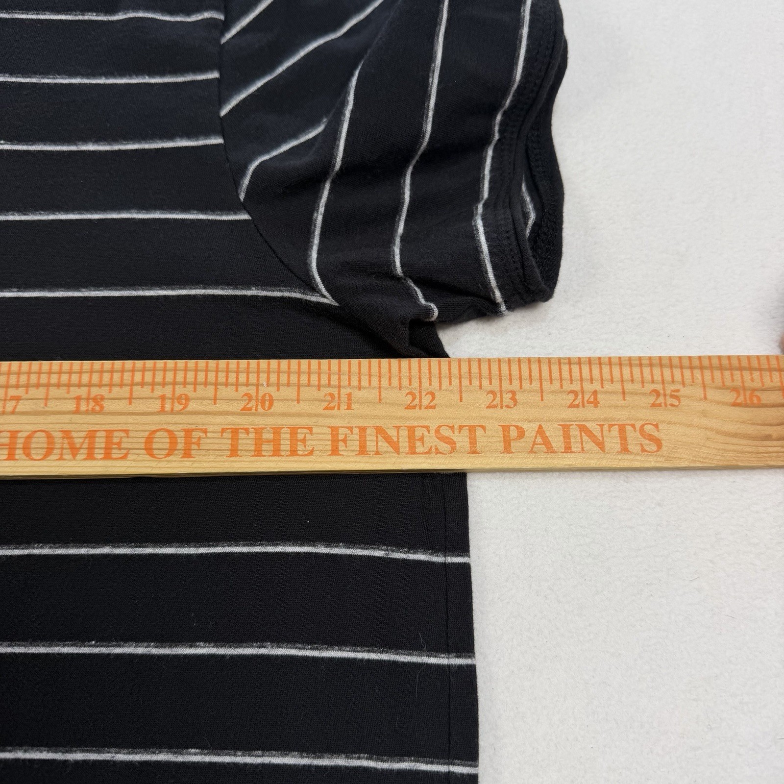 Vince Shirt Mens XL Black White Striped Cotton Modal Crewneck Short Sleeve Tee gallery