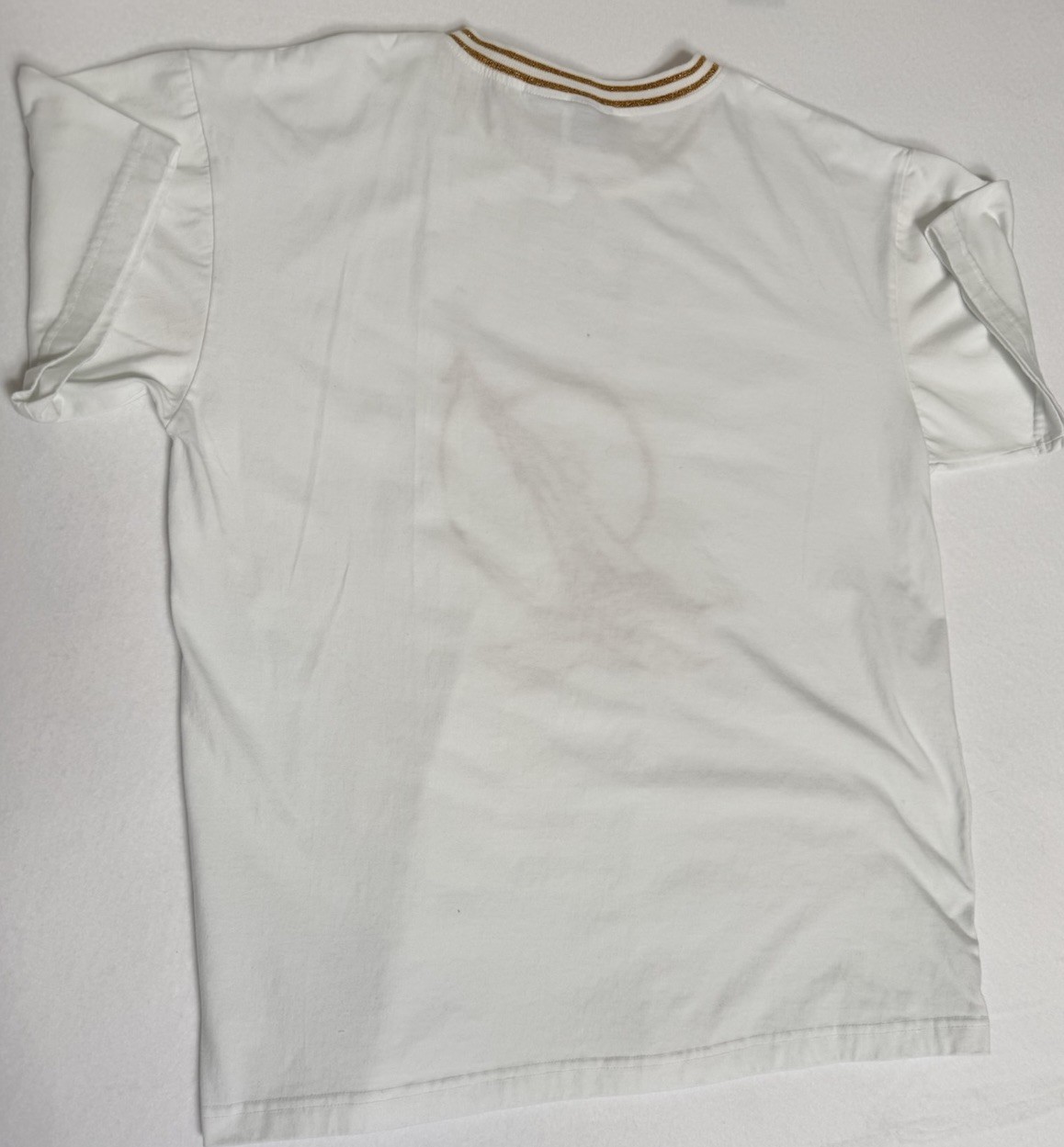 Vintage Bonnie Blain Gold Sailboat Embroidered Tee XL Gold Contrast Collar RETRO gallery