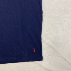 Polo Ralph Lauren Men’s Size Large Contrast Collar Navy Blue / Red T Shirt