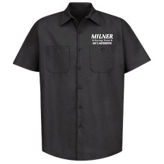 Milner Racing Team Black Button Down Shop Shirt American Graffiti AG John Milner
