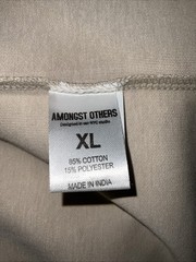 AMONGST OTHERS DROP SHOULDER BOXY FIT COTTON BLEND TAN CREW T-SHIRT XL NWT