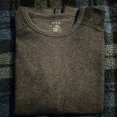 Men’s Apt. 9 Premier Flex Long Sleeve Crewneck Size: XXL, Dark Slate Heather