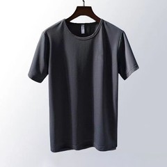 Ice Silk Men’s Half Sleeve Athletic Top for Summer Spring Autumn Winter