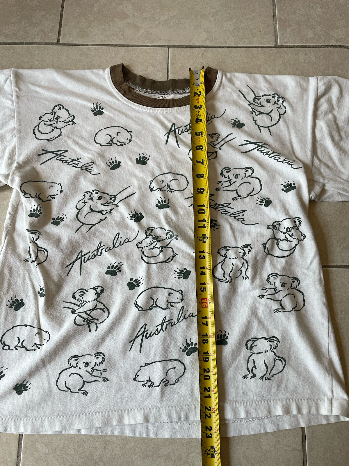Australia Tshirt Women's Size Large Samsousan Graphic Print Koala White Green gallery
