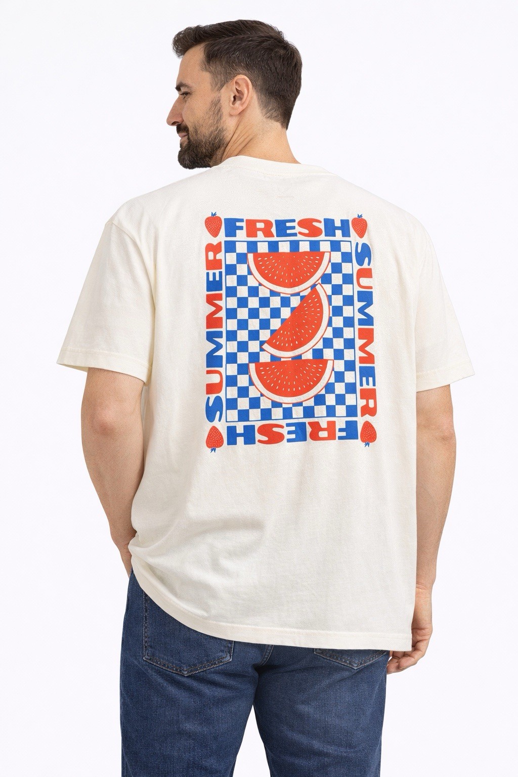 Original Use White Graphic Drop Shoulder Heavyweight Boxy Fit T-Shirt Men's XXL gallery