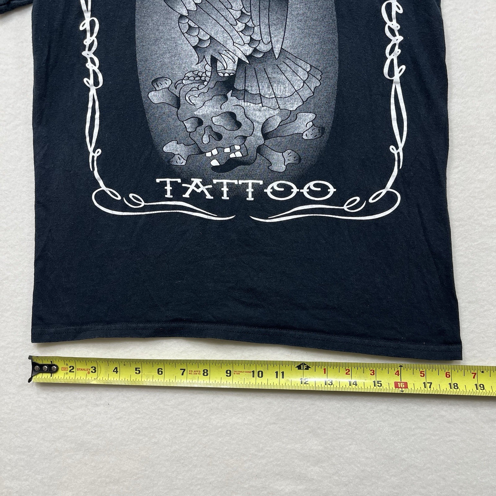 Mens Small Redemtion Tattoo Black T-Shirt Grunge Goth Punk Skull Eagle Gildan gallery