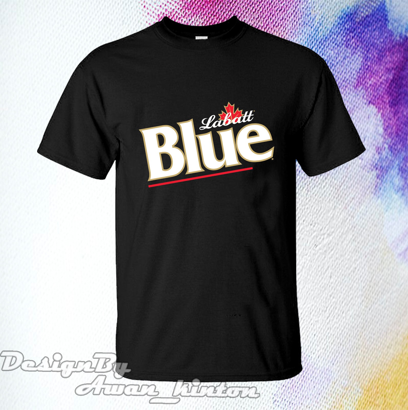 Clothing LABATT BLUE LIGHT Funny Logo TSHIRT Cotton Made In USA gallery