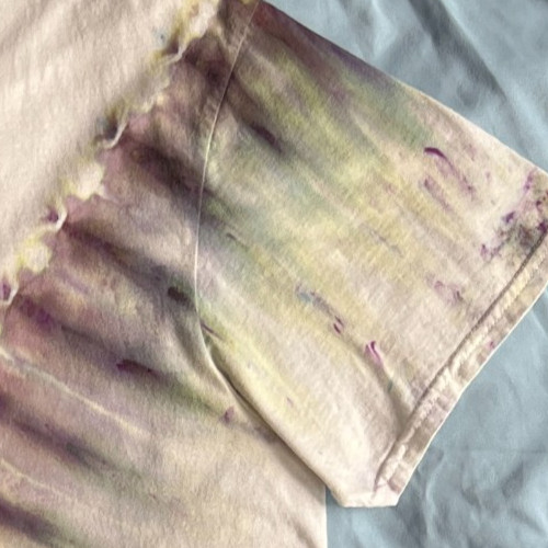 NEW Chevron Ice Tie Dye T-Shirt, Unisex L SS, Purple Blue Green gallery