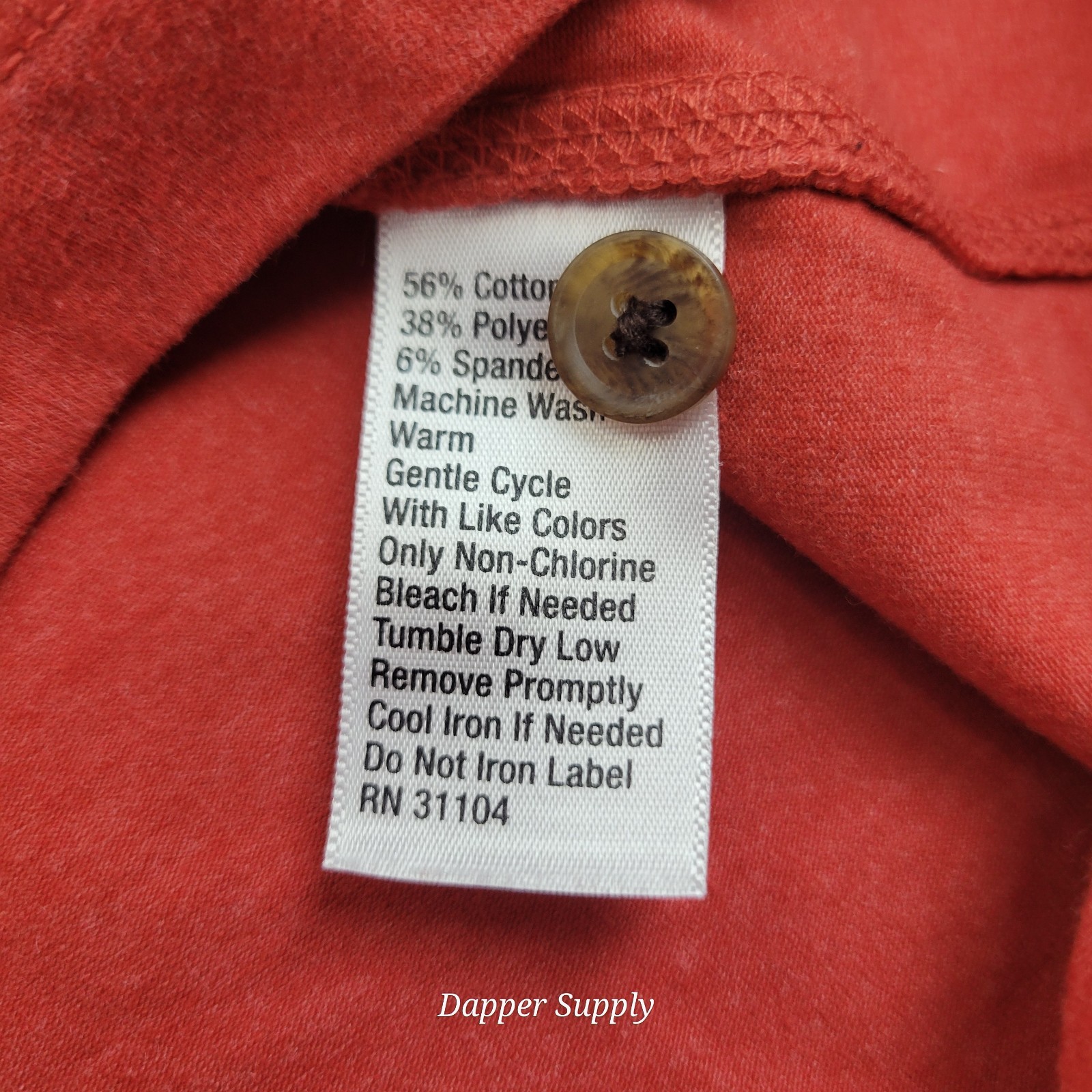 Saddlebred Mens Large Orange Flex Carbon Long Sleeve Pullover Henley Shirt gallery