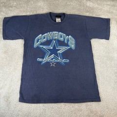 Vintage 90s Pro Player Dallas Cowboys T-Shirt Mens M Navy Blue Graphic Star Logo