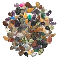 Natural Mix Loose Gemstone Cabochons 100 Carats 2 to 4pcs Wholesale Lot