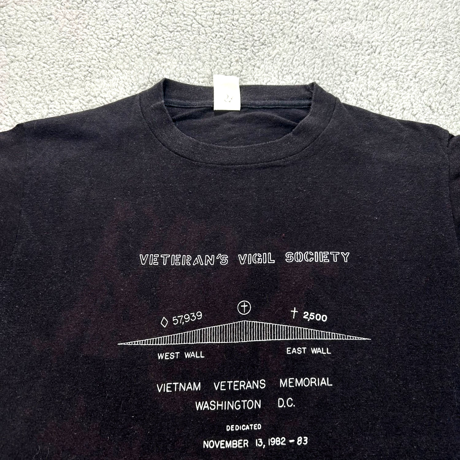 Vintage Vietnam Veterans Memorial T-Shirt Large Single Stitch 1980s gallery