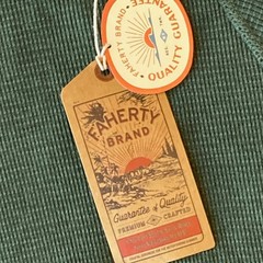 Faherty Cloud Waffle Crew Pullover Relaxed Fit Pima Mens Small S Deep Fern NWT