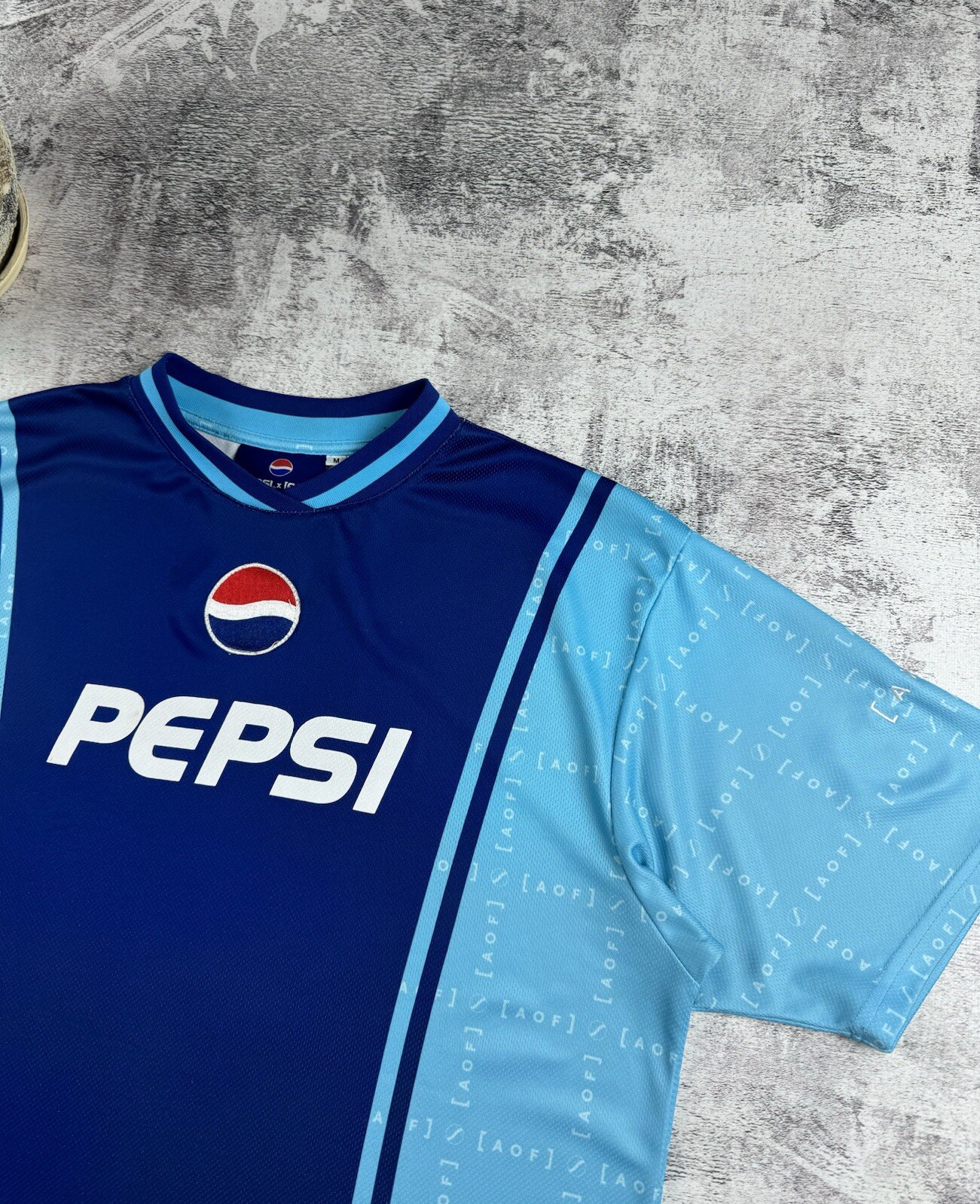 Vintage RARE Pepsi X AOF Art Of Football 90S 00S Jersey Soccer Y2K T Shirt Tee gallery