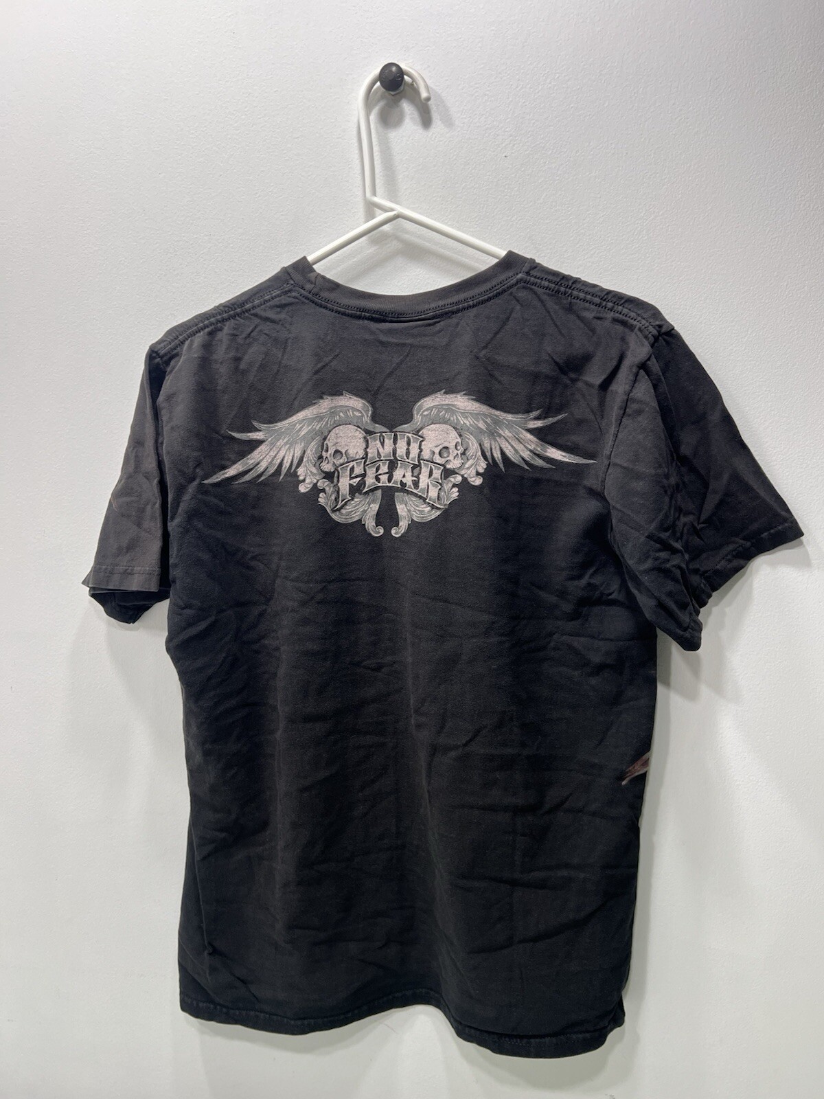 Vintage No Fear Shirt Mens Skulls Wings Y2K All Over Print ( See Measurements) gallery