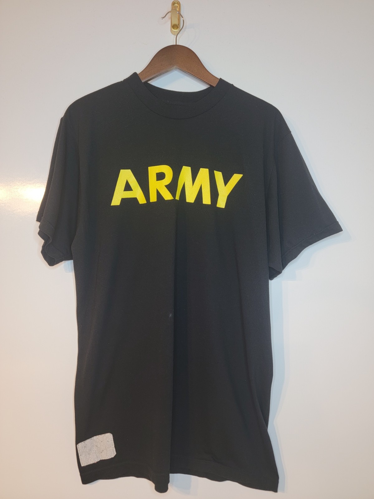 Physical Fitness Uniform T-Shirt Mens Large Black "Army" Short Sleeve Crew Neck gallery