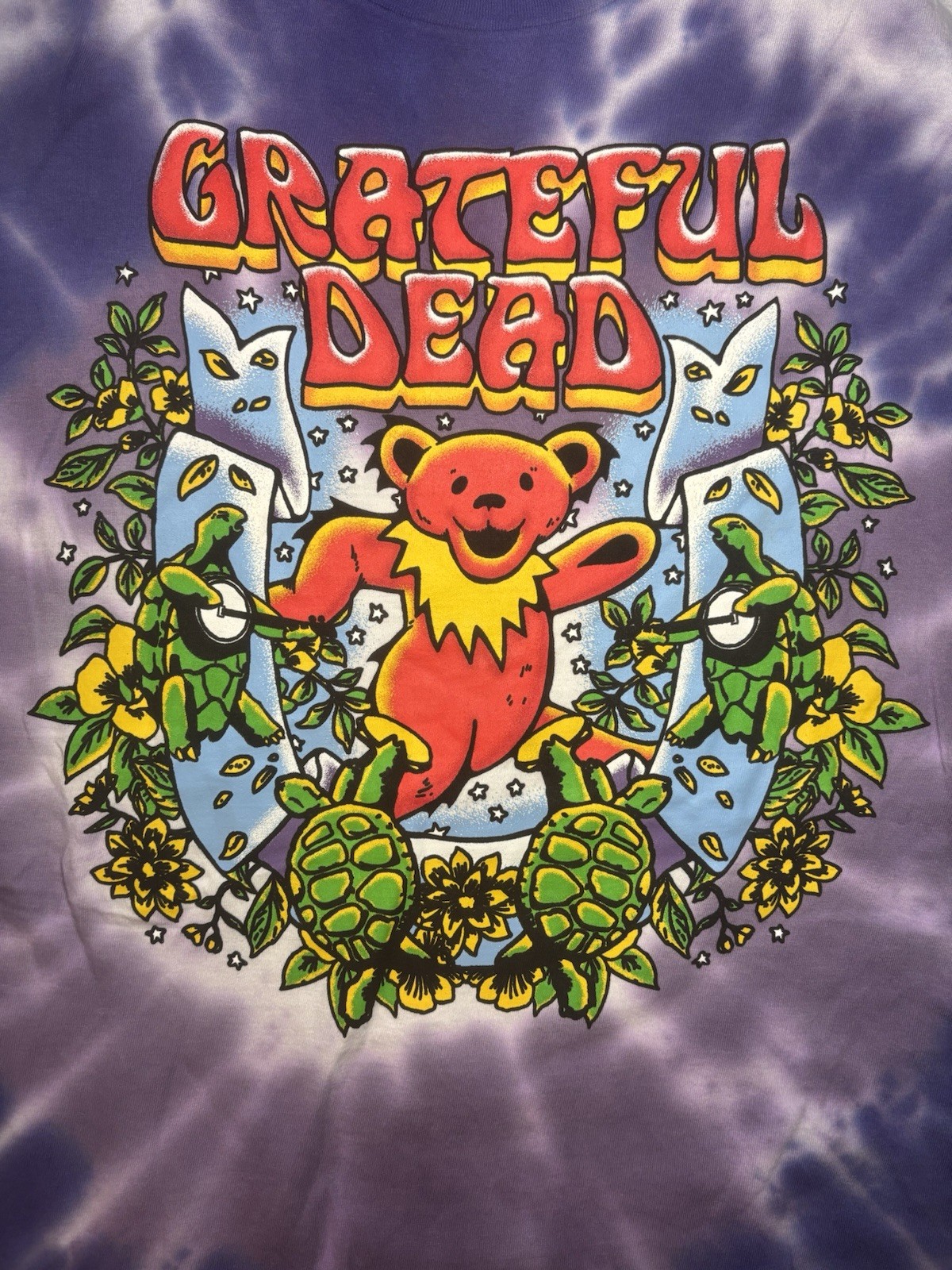 Grateful Dead Band T Shirt Men's XL Purple Tie Dye Retro Dancing Bear Terrapin gallery